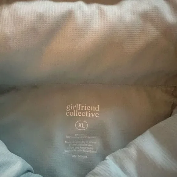 Girlfriend Collective Hummingbird Half-Zip Windbreaker in Chinoiserie Size XL - Picture 5 of 6